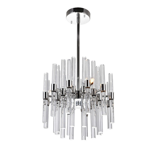 CWI Miroir 6 Light Mini Chandelier, Polished Nickel/Clear - 1137P10-3-613