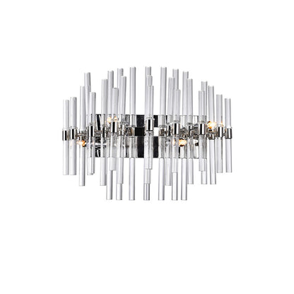 CWI Lighting Miroir 4 Light Vanity Light, Polished Nickel/Clear - 1137W18-4-613