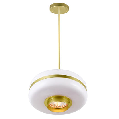 1 Light Down 12" Pendant, Pearl Gold