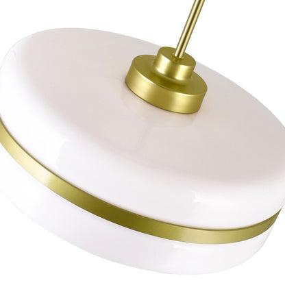 1 Light Down 16" Pendant, Pearl Gold