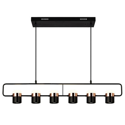 CWI Lighting Moxie 45" Chandelier, Black - 1147P45-6-101