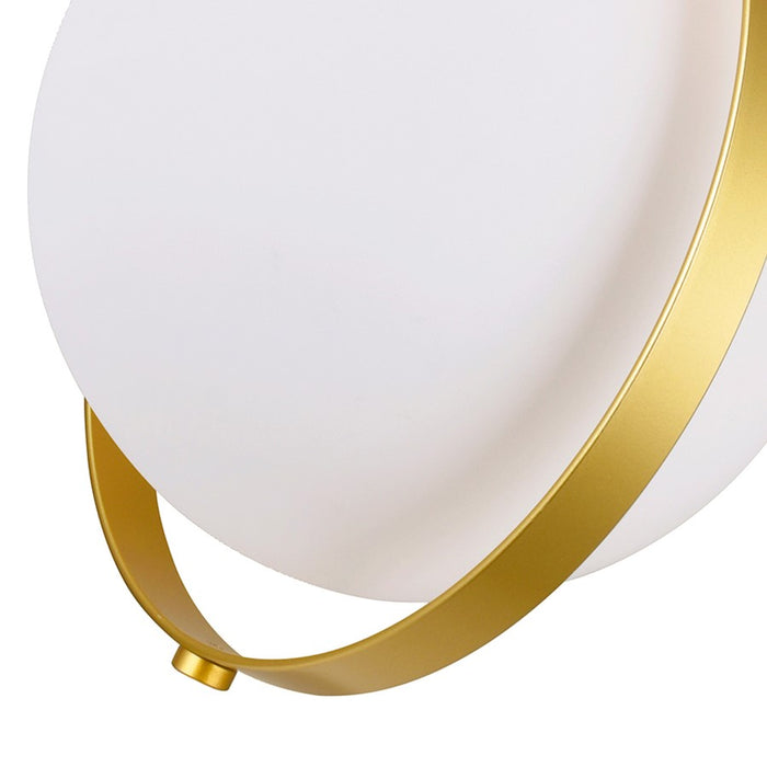 CWI Da Vinci 1 Light Mini Pendant, Medallion Gold/Frosted