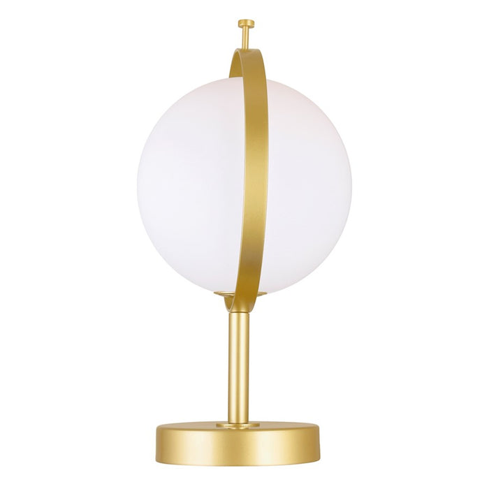 CWI Da Vinci 1 Light 10" Table Lamp, Medallion Gold/Frosted