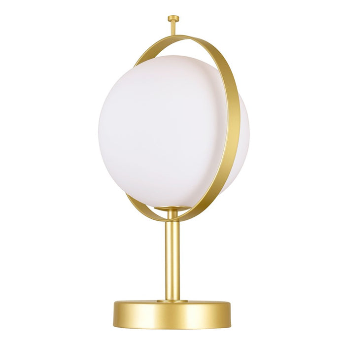 CWI Da Vinci 1 Light 10" Table Lamp, Medallion Gold/Frosted