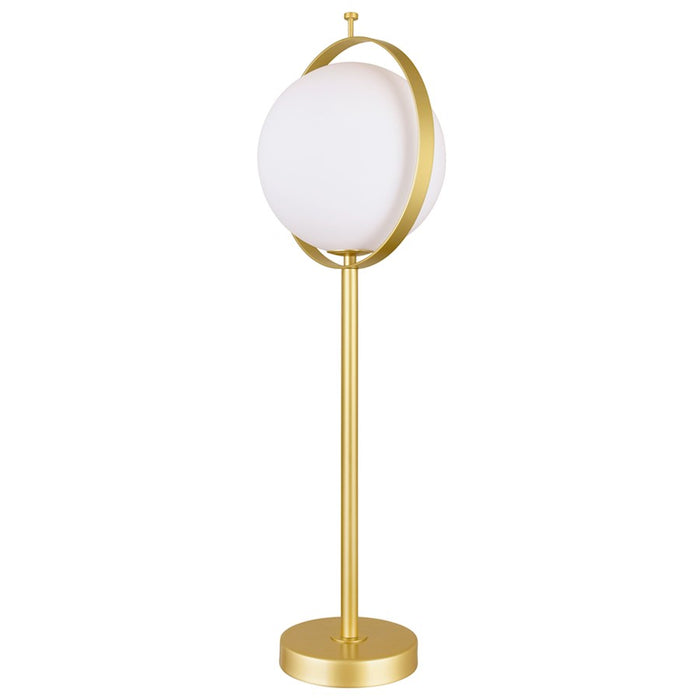 CWI Da Vinci 1 Light Table Lamp, Medallion Gold/Frosted