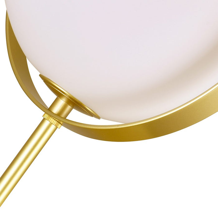 CWI Da Vinci 1 Light Table Lamp, Medallion Gold/Frosted