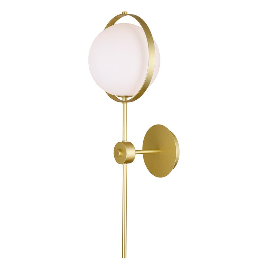 CWI Da Vinci 1 Light Wall Light, Medallion Gold/Frosted - 1153W10-1-169