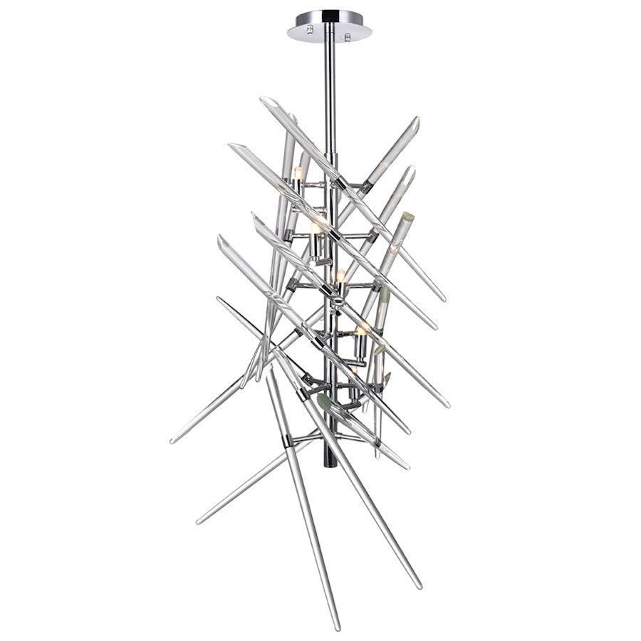 CWI Lighting Icicle 5 Light Mini Chandelier, Chrome/Clear - 1154P13-5-601