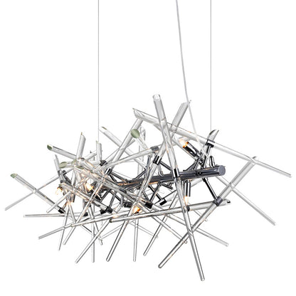 9 Light Chandelier, Chrome