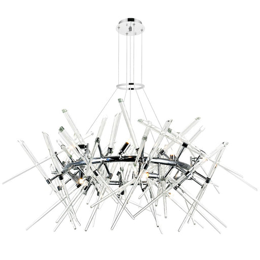 CWI Lighting Icicle 12 Light 42" Chandelier, Chrome/Clear - 1154P42-12-601-R