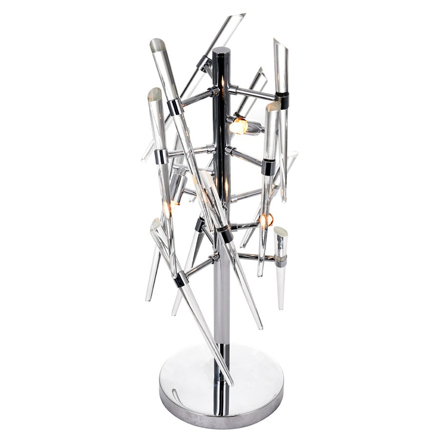 Icicle Table Lamp, Chrome