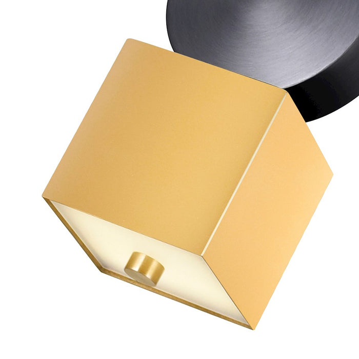 CWI Lighting Saleen 4" Mini Pendant, Sun Gold/Black
