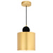 CWI Lighting Saleen 9" Mini Pendant, Sun Gold/Black - 1156P9-625