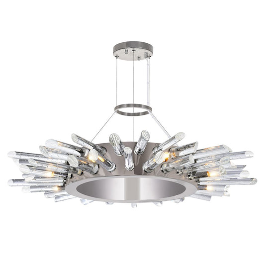 CWI Lighting Thorns 8 Light Chandelier, Polished Nickel - 1170P25-8-613