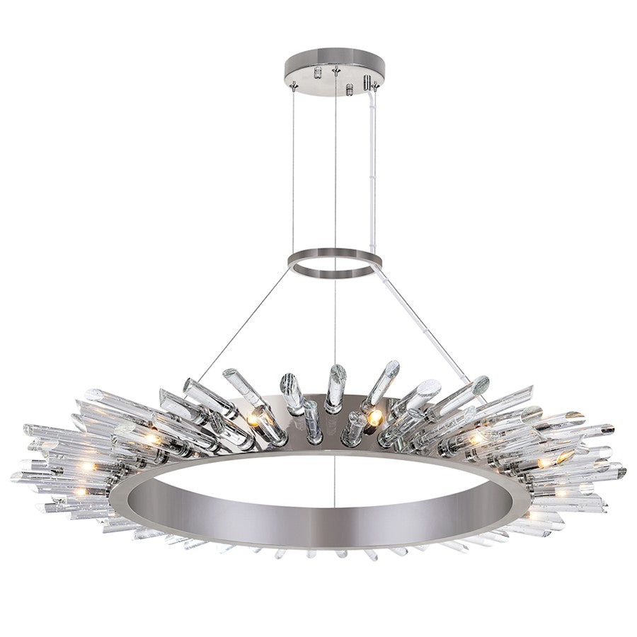 CWI Lighting Thorns 15 Light Chandelier, Polished Nickel - 1170P39-15-613