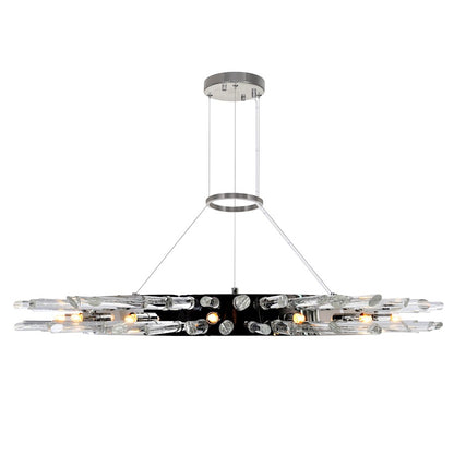 15 Light Chandelier, Polished Nickel