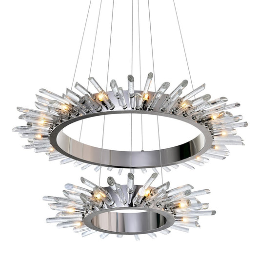 CWI Lighting Thorns 23 Light Chandelier, Polished Nickel - 1170P39-23-613