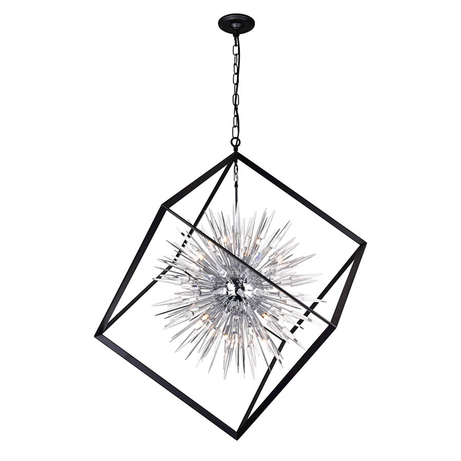 20 Light Down Chandelier, Chrome