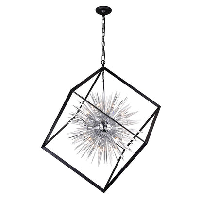 20 Light Down Chandelier, Chrome