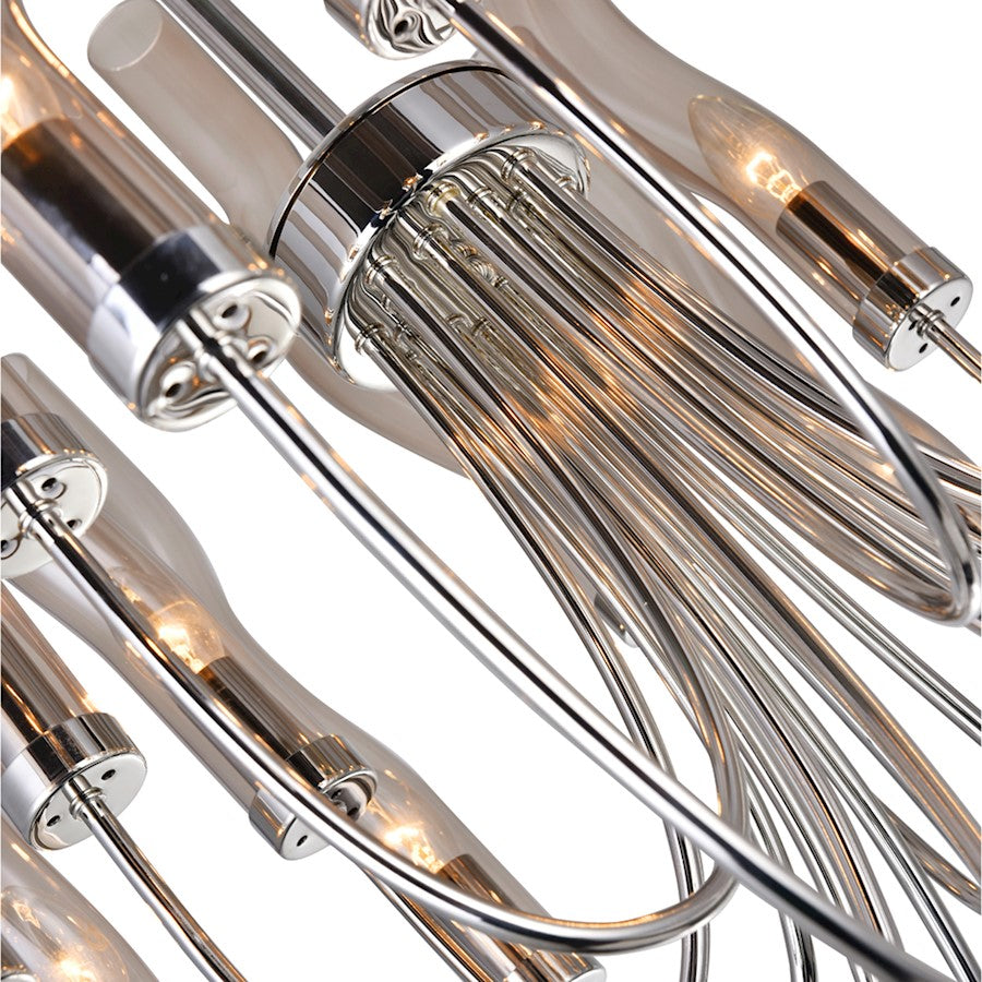 22 Light Up Chandelier, Polished Nickel