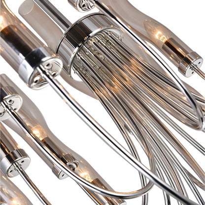 22 Light Up Chandelier, Polished Nickel