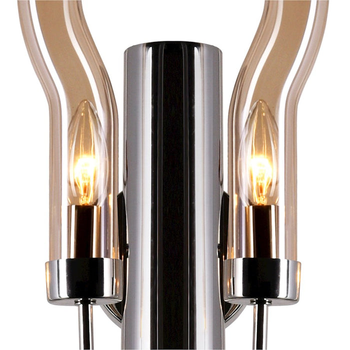 CWI Meduse 4 Light Wall Sconce, Polished Nickel/Champagne