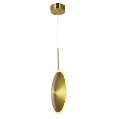 12" Down Mini Pendant, Brass