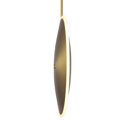 12" Down Mini Pendant, Brass