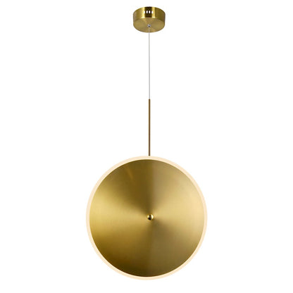 16" Down Pendant, Brass