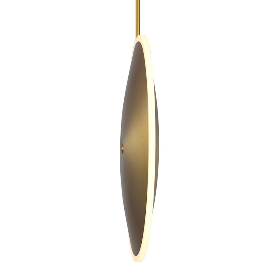 16" Down Pendant, Brass