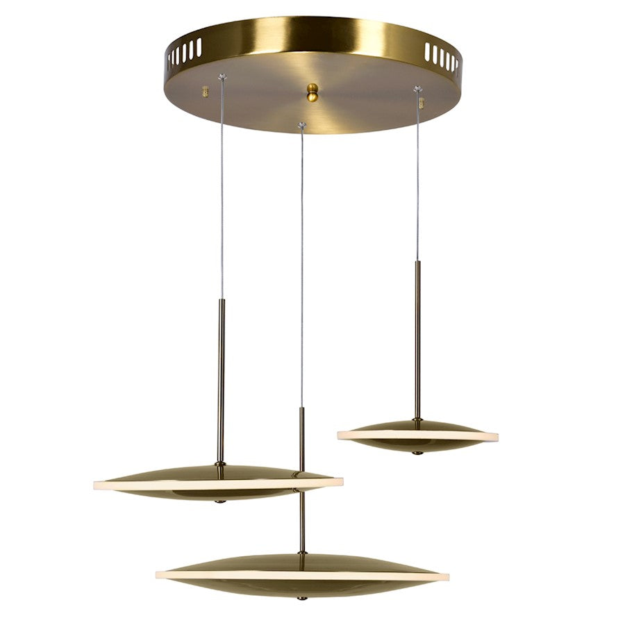 CWI Lighting Ovni Multi Point Pendant, Brass - 1204P22-3-625-A