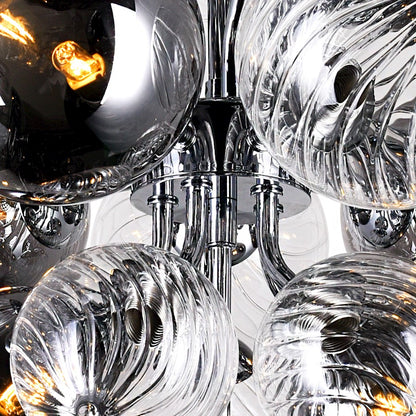 8 Light Down Chandelier, Chrome