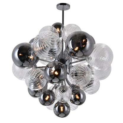 15 Light Down Chandelier, Chrome