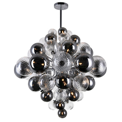 27 Light Down Chandelier, Chrome