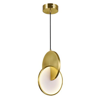 CWI Lighting Tranche Down Mini Pendant, Brushed Brass - 1206P10-1-629