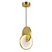CWI Lighting Tranche Down Mini Pendant, Brushed Brass - 1206P10-1-629