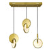 CWI Lighting Tranche Chandelier, Brushed Brass - 1206P24-3-629