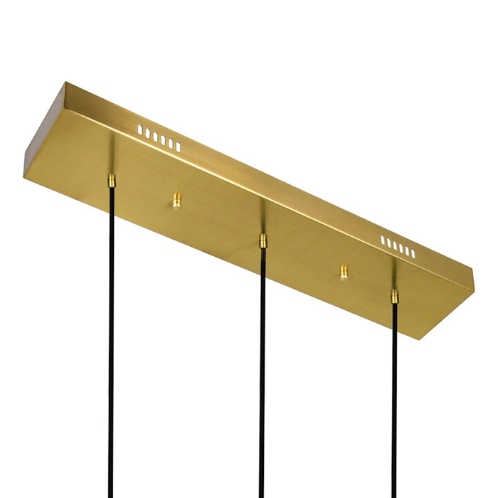 CWI Lighting Tranche Chandelier, Brushed Brass
