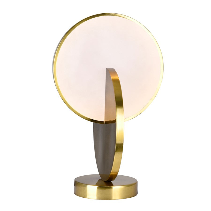 Tranche Table Lamp, Brushed Brass