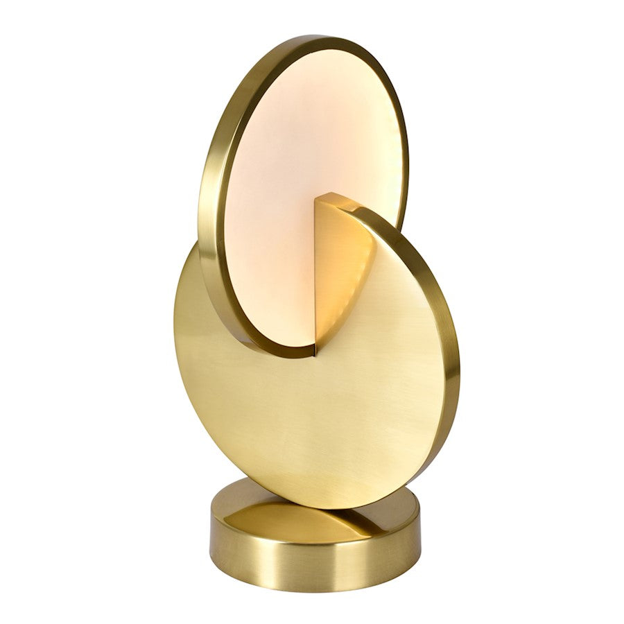 Tranche Table Lamp, Brushed Brass