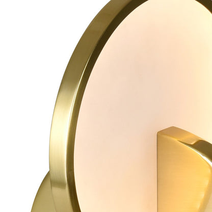 Tranche Table Lamp, Brushed Brass