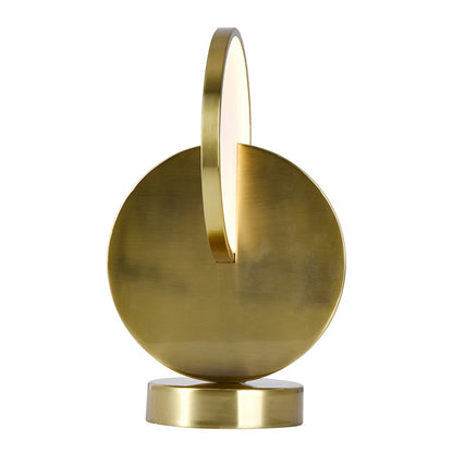 Tranche Table Lamp, Brushed Brass