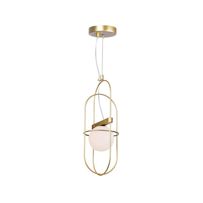 CWI Orbit 1 Light Down Mini Pendant, Medallion Gold/Frosted - 1209P7-1-169