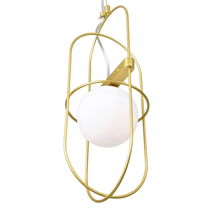 1 Light Down Mini Pendant, Medallion Gold