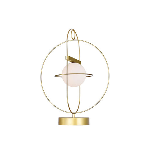 CWI Lighting Orbit 1-Lt 14" Table Lamp, Medallion Gold/Frosted - 1209T14-1-169