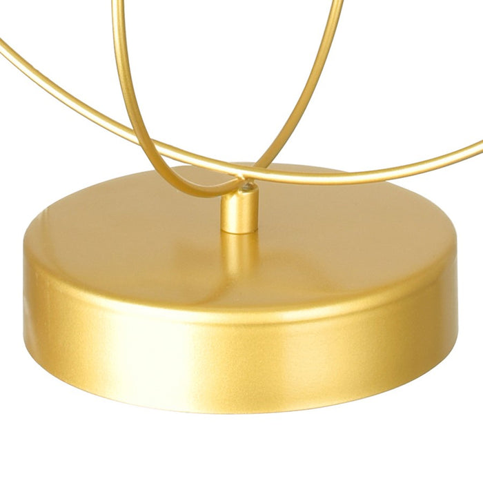 CWI Lighting Orbit 1-Lt 14" Table Lamp, Medallion Gold/Frosted