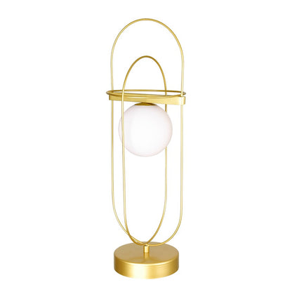 Orbit 7" Table Lamp, Medallion Gold