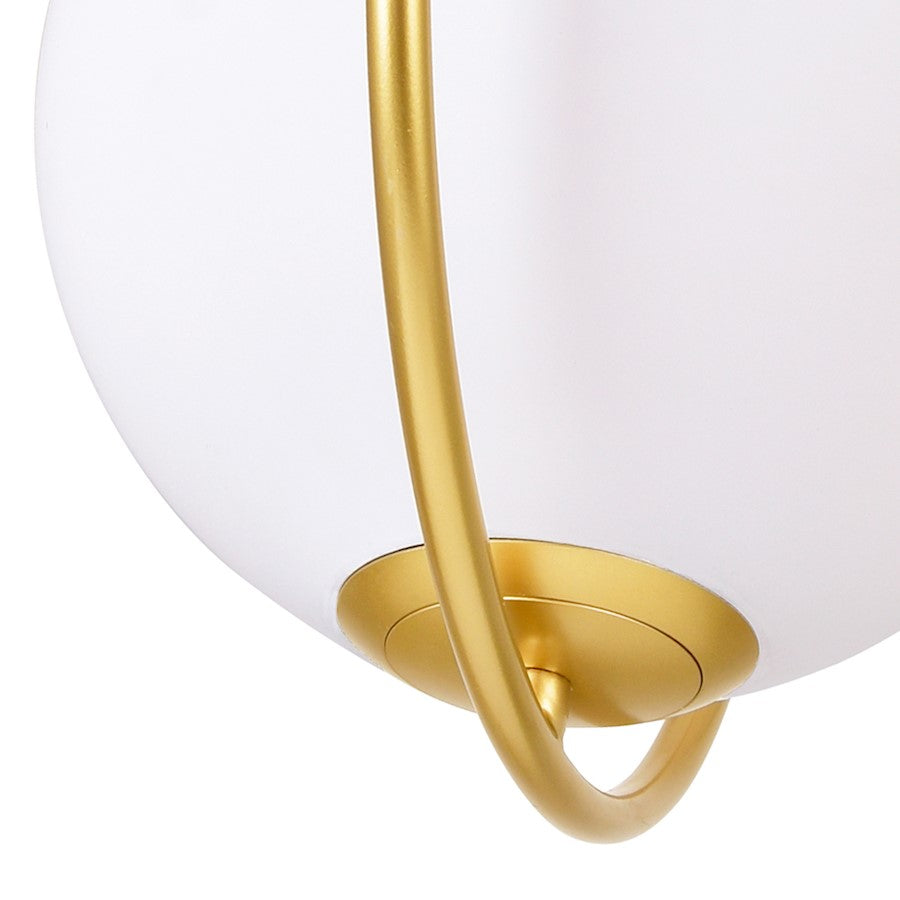 1 Light 14" Down Mini Pendant, Medallion Gold