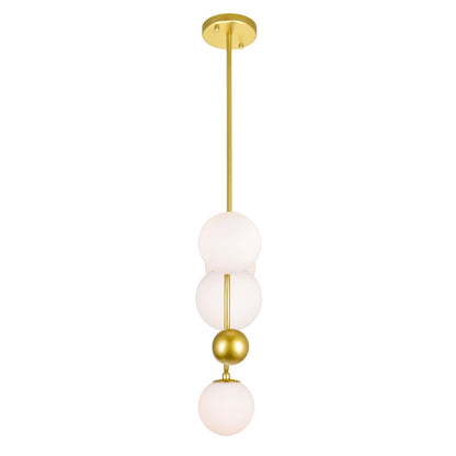 4 Light Down Pendant, Medallion Gold