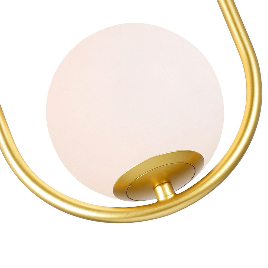 1 Light 8" Down Mini Pendant, Medallion Gold